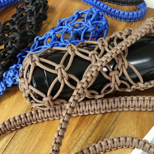 Flettet Paracord Flaskeholder - Bæretaske
