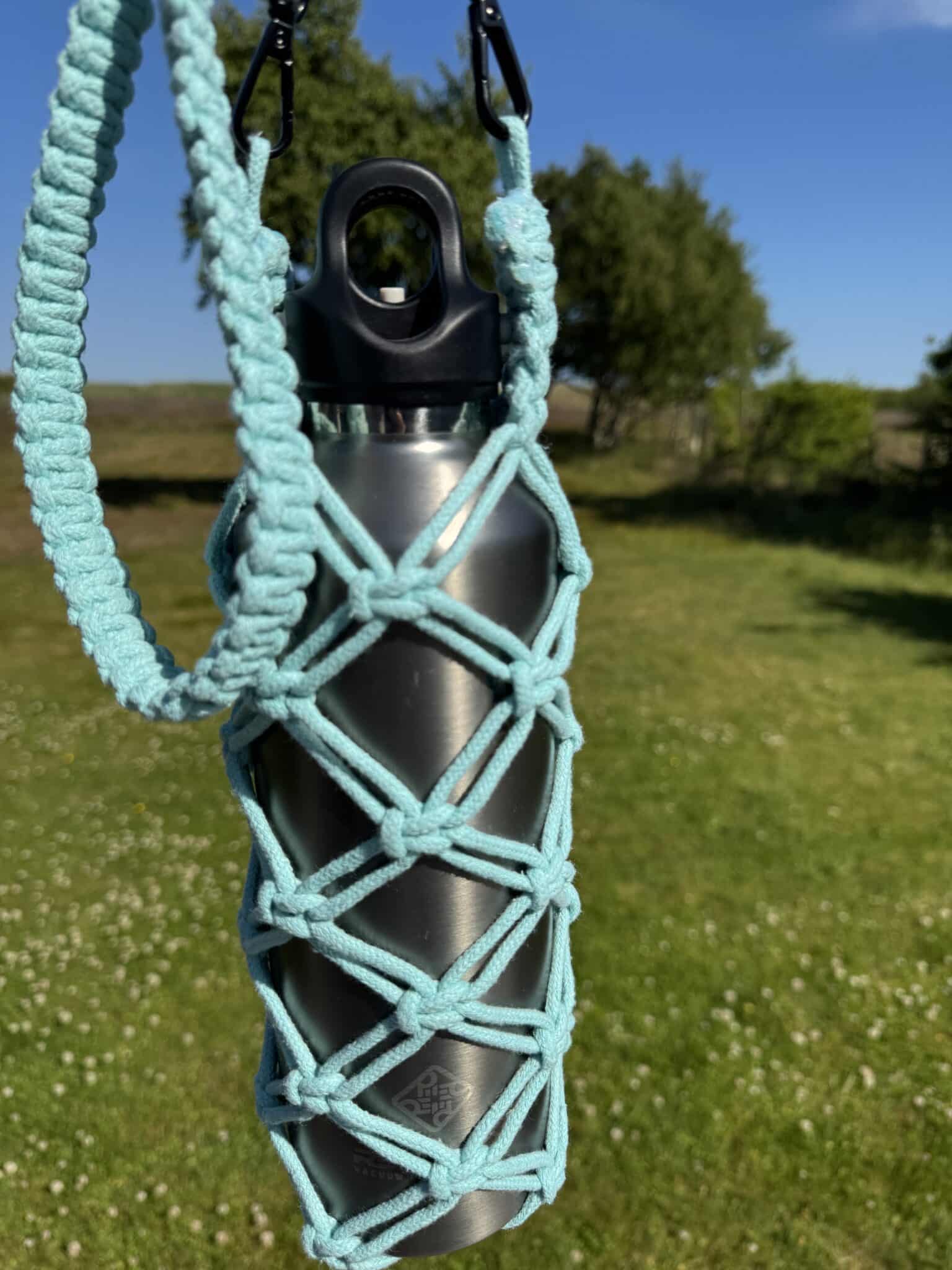 Flettet Bomuld Flaskeholder - Bæretaske