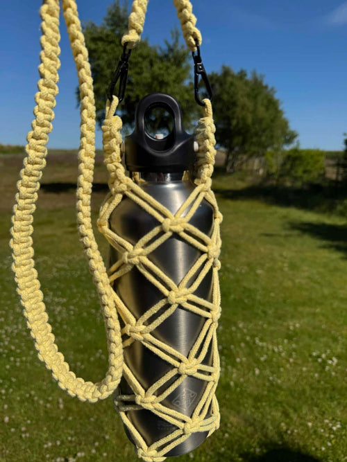 Flettet Bomuld Flaskeholder - Bæretaske