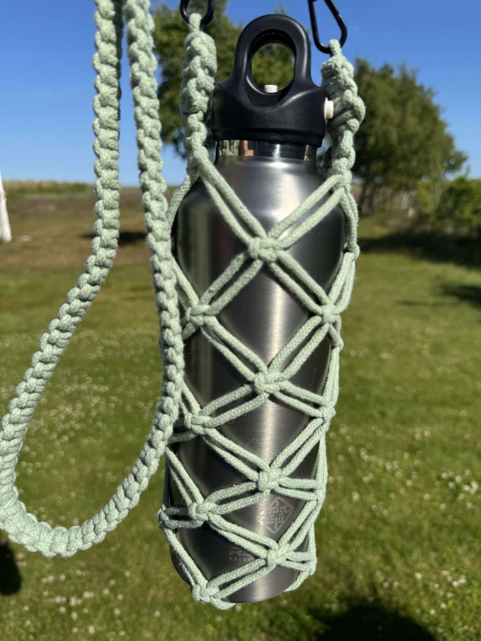 Flettet Bomuld Flaskeholder - Bæretaske