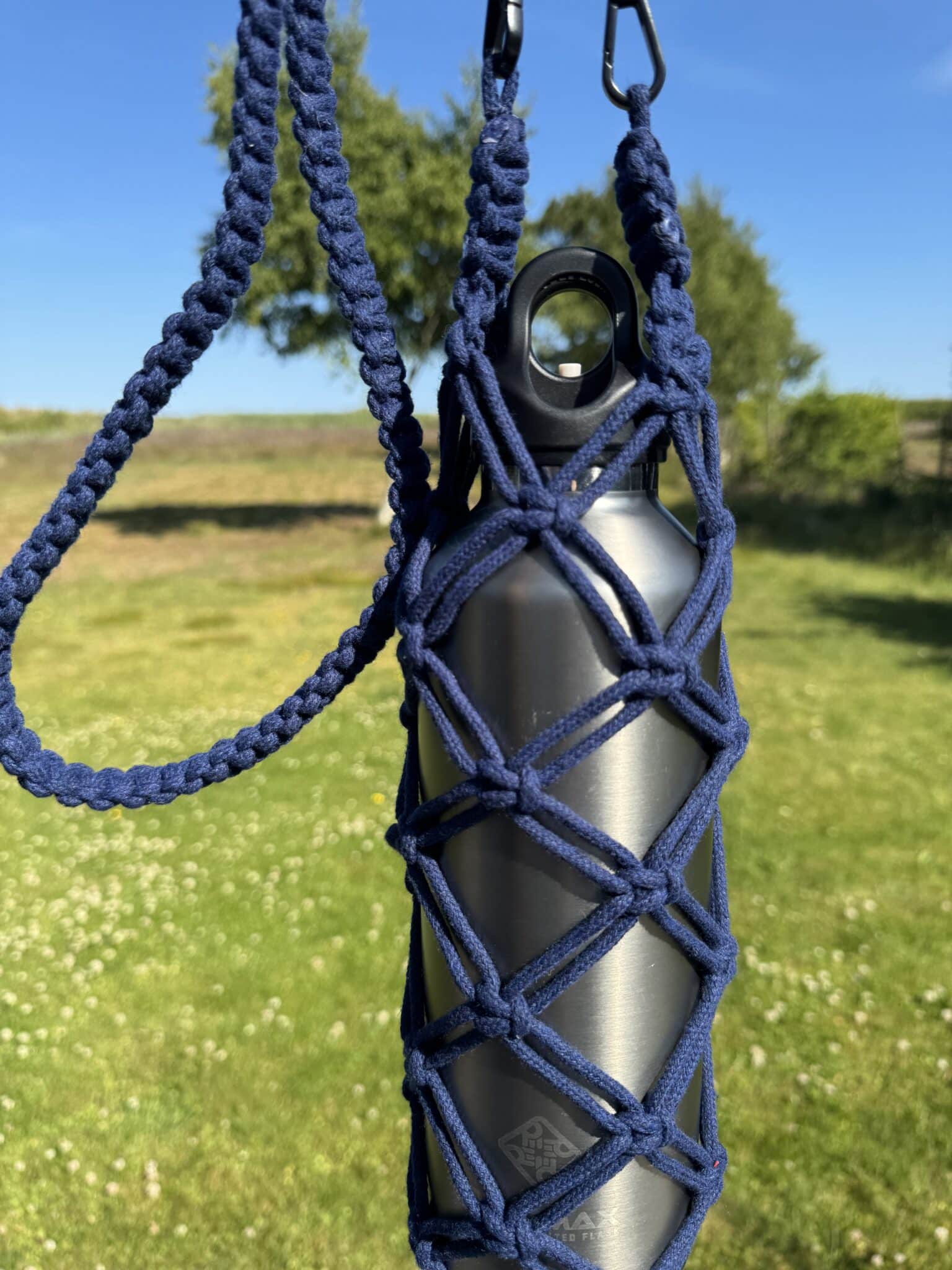 Flettet Bomuld Flaskeholder - Bæretaske