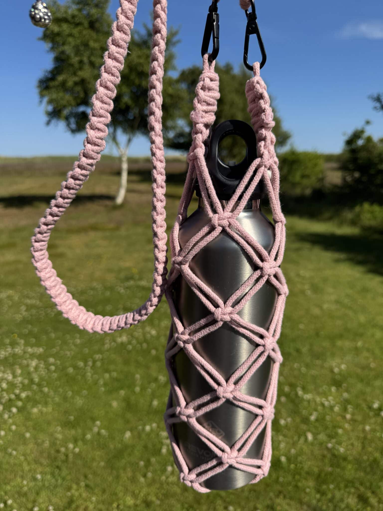 Flettet Bomuld Flaskeholder - Bæretaske