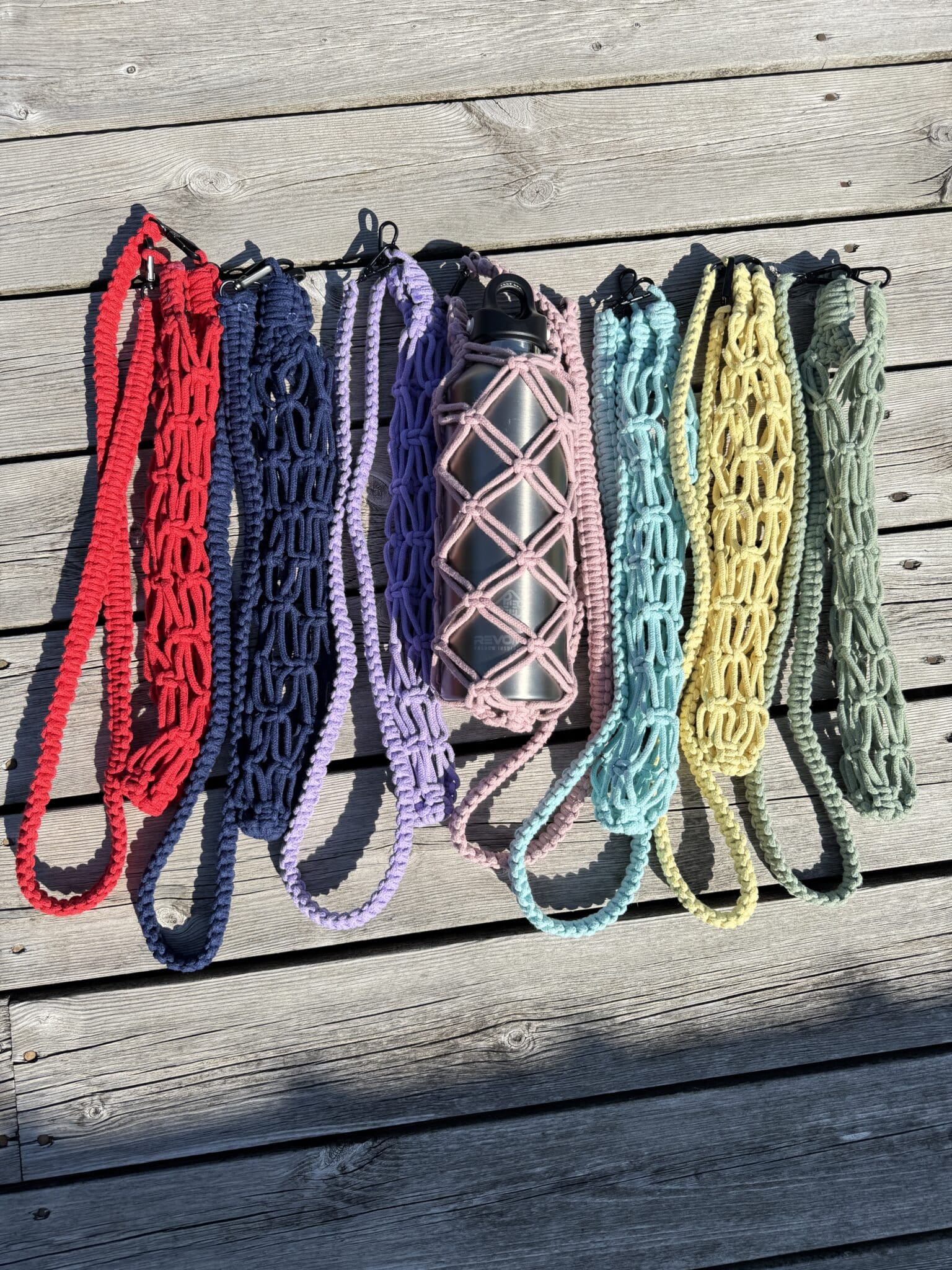 Flettet Bomuld Flaskeholder - Bæretaske