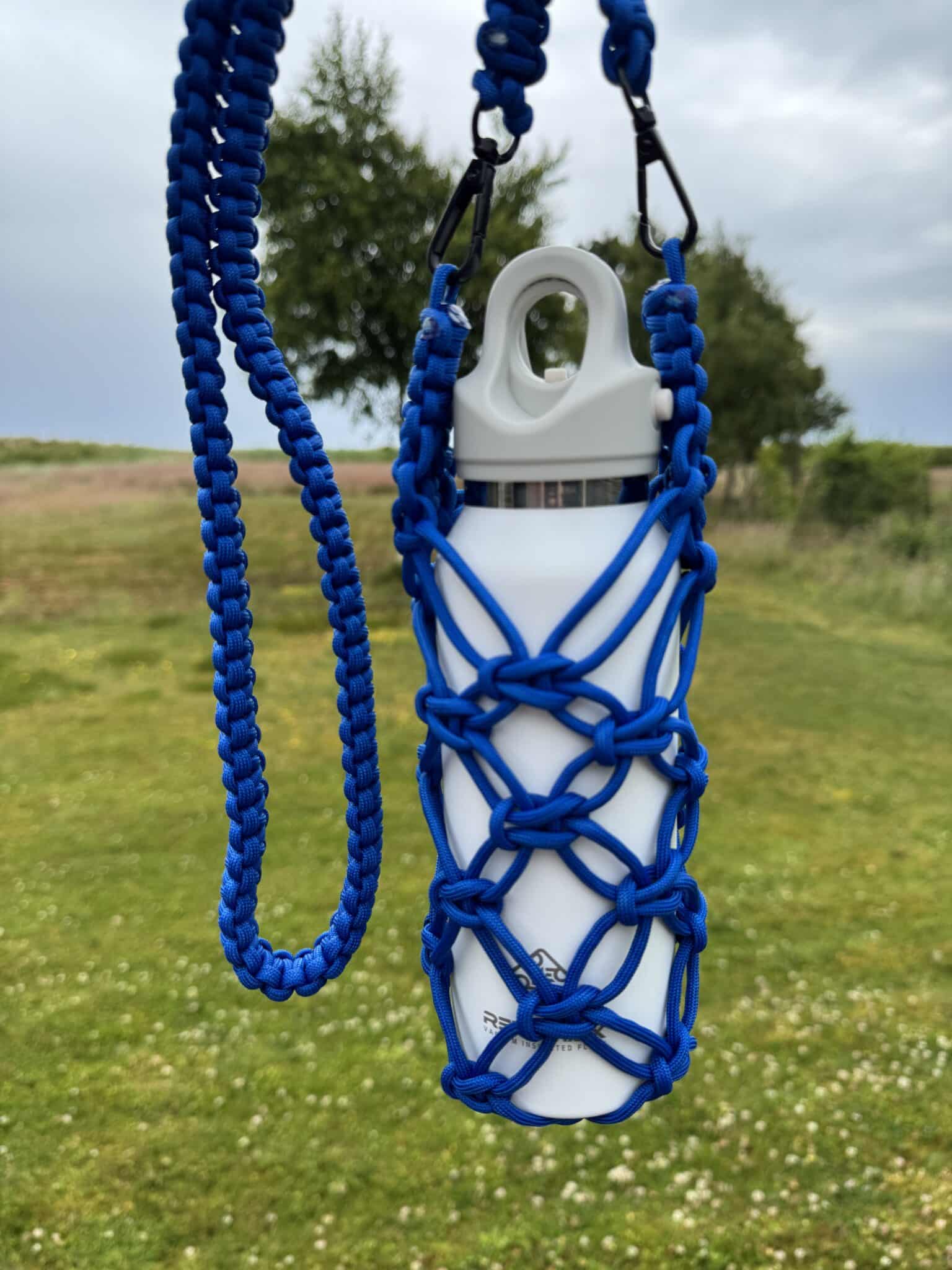 Flettet Paracord Flaskeholder - Bæretaske