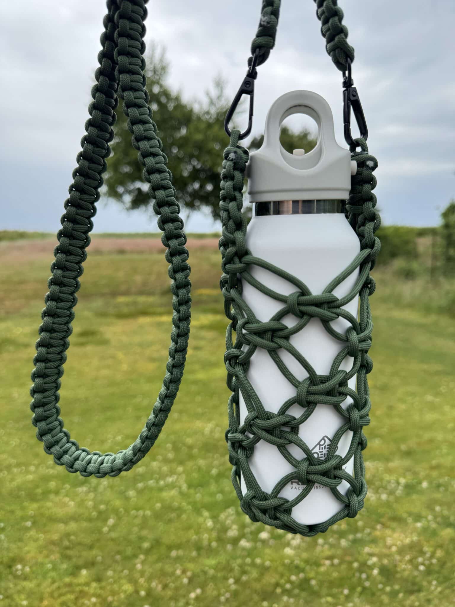 Flettet Paracord Flaskeholder - Bæretaske