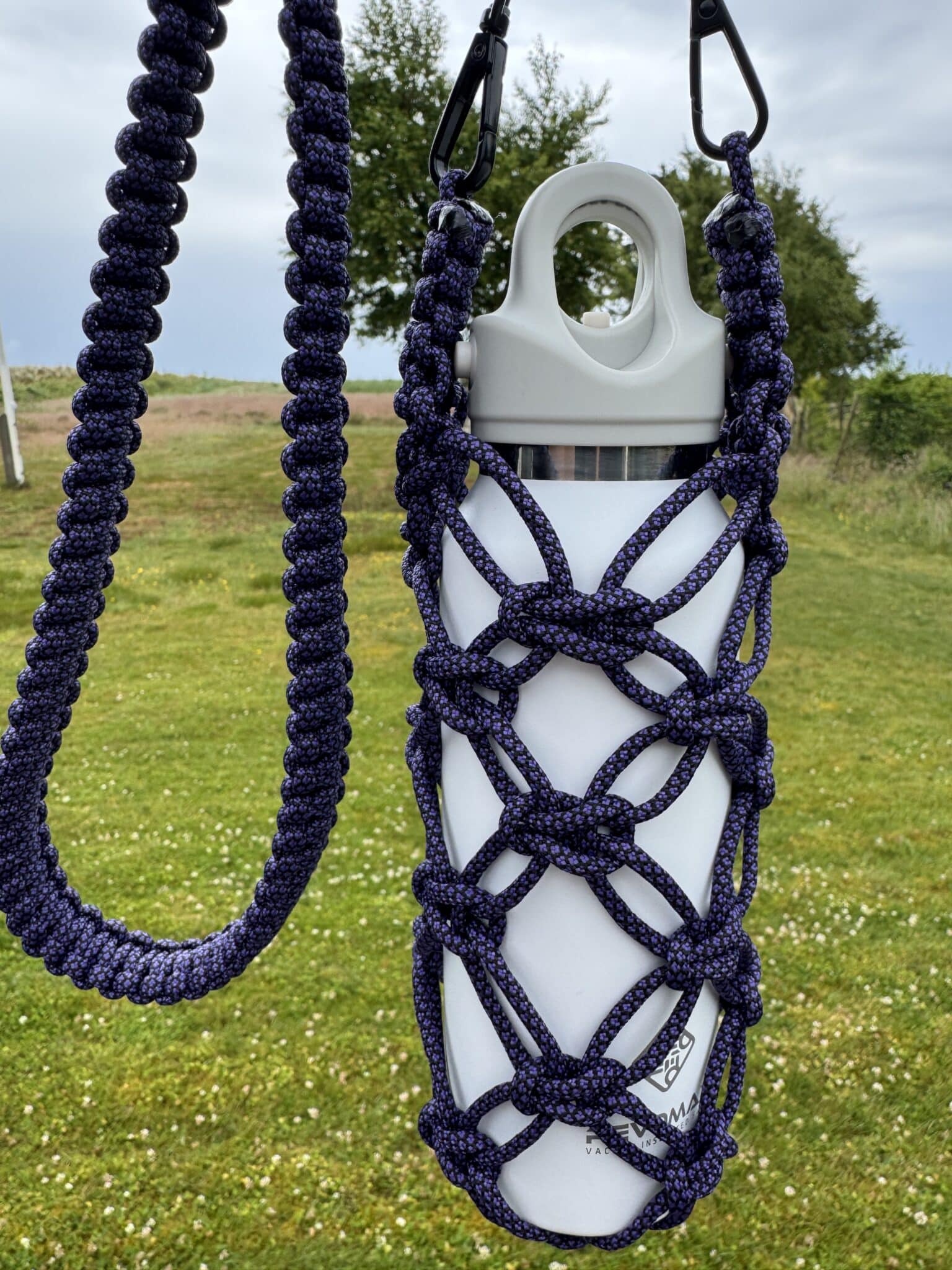 Flettet Paracord Flaskeholder - Bæretaske