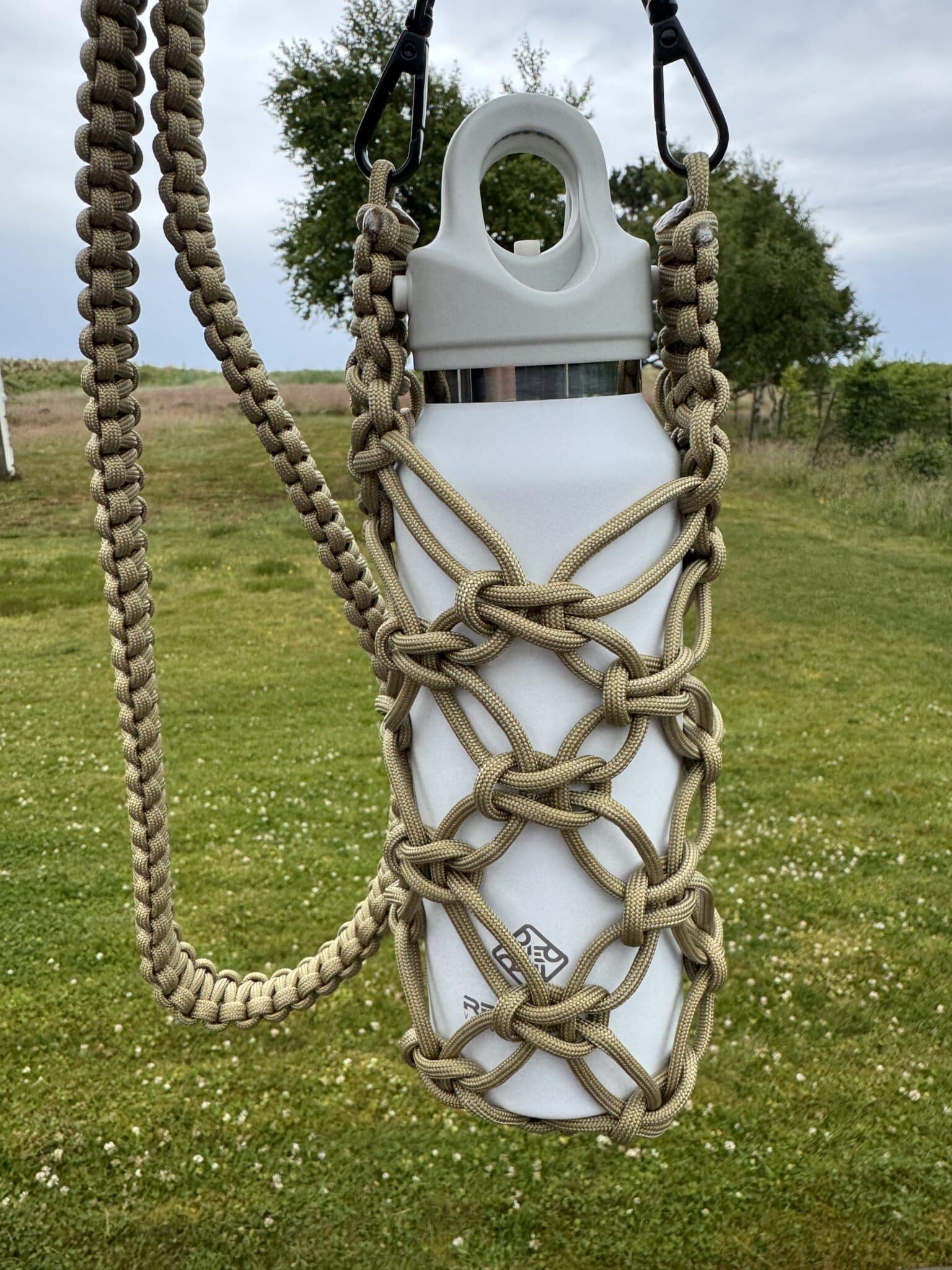 Flettet Paracord Flaskeholder - Bæretaske